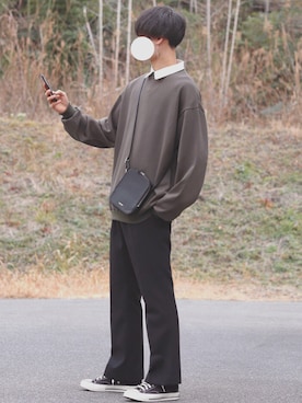 「INTER FACTORY（インターファクトリー）のアイテム（スウェット）」を使った、DAISUKE.さん（メンズ・177cm）の春コーディネート