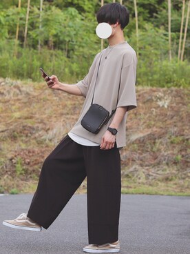 「VANS（バンズ）のVANS ヴァンズ OLD SKOOL DX オールドスクール DX CALM V36CL+ CALM  GINGER（スニーカー）」を使った、DAISUKE.さん（メンズ・177cm）の夏コーディネート