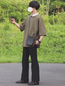 「INTER FACTORY（インターファクトリー）のアイテム（バッグ）」を使った、DAISUKE.さん（メンズ・177cm）の夏コーディネート