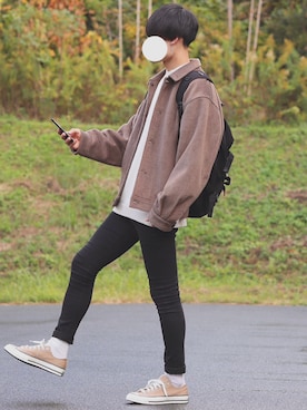 「INTER FACTORY（インターファクトリー）のアイテム（ブルゾン）」を使った、DAISUKE.さん（メンズ・177cm）の秋コーディネート