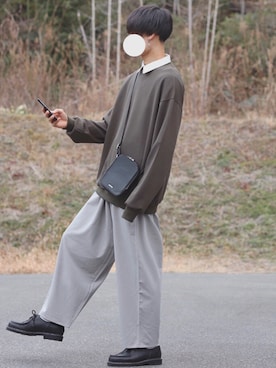 「INTER FACTORY（インターファクトリー）のアイテム（スウェット）」を使った、DAISUKE.さん（メンズ・177cm）の春コーディネート