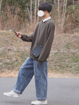 「INTER FACTORY（インターファクトリー）のアイテム（スウェット）」を使った、DAISUKE.さん（メンズ・177cm）の春コーディネート
