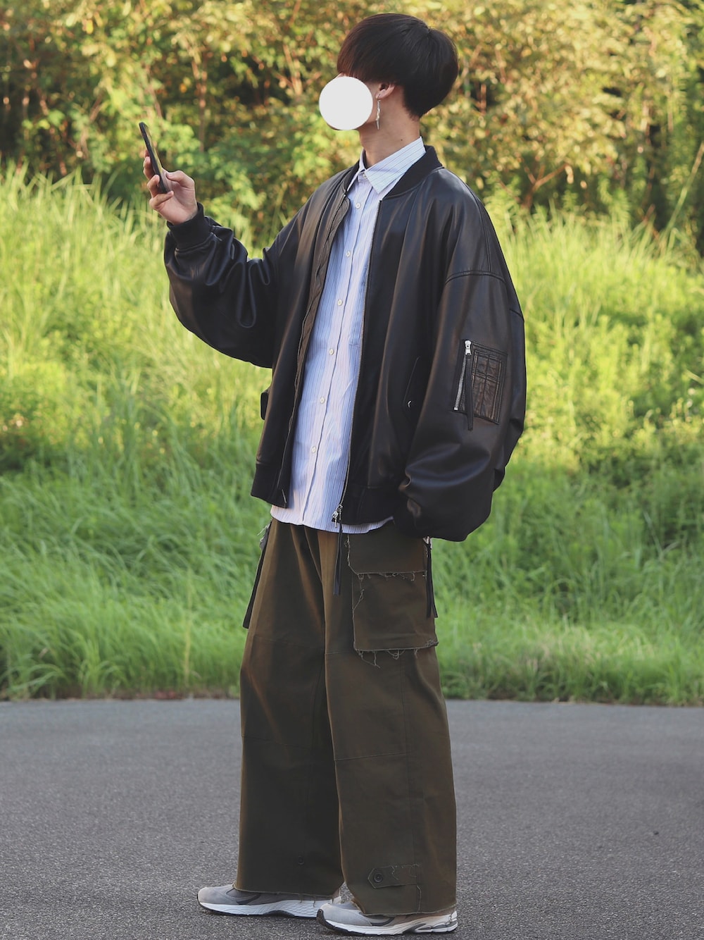 ZARA レザー ボンバージャケット X MAISON SPECIAL UNISEX》Lamb