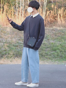「Steven Alan（スティーブンアラン）のアイテム（スウェット）」を使った、DAISUKE.さん（メンズ・177cm）の春コーディネート