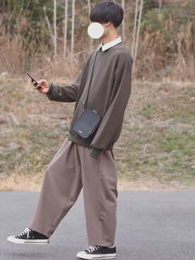 「INTER FACTORY（インターファクトリー）のアイテム（スウェット）」を使った、DAISUKE.さん（メンズ・177cm）の春コーディネート