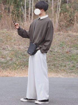 「INTER FACTORY（インターファクトリー）のアイテム（スウェット）」を使った、DAISUKE.さん（メンズ・177cm）の冬コーディネート