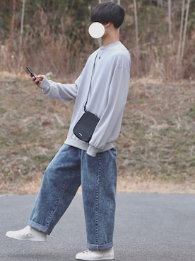 「INTER FACTORY（インターファクトリー）のアイテム（スウェット）」を使った、DAISUKE.さん（メンズ・177cm）の春コーディネート