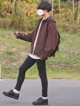 「INTER FACTORY（インターファクトリー）のアイテム（ブルゾン）」を使った、DAISUKE.さん（メンズ・177cm）の秋コーディネート