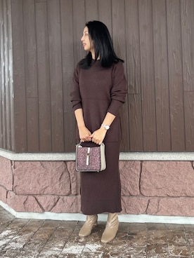 「ニットアップ」｜はやしさん（レディース・161cm）の秋コーディネート