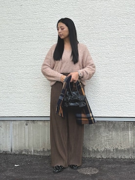 「アイテム（パンプス）」を使った、はやしさん（レディース・161cm）の秋コーディネート