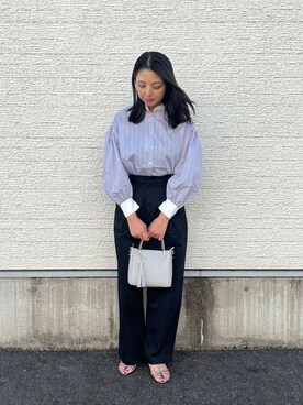 「ITEMS URBANRESEARCH（アイテムズ アーバンリサーチ）のアイテム（チノパンツ）」を使った、はやしさん（レディース・161cm）の秋コーディネート