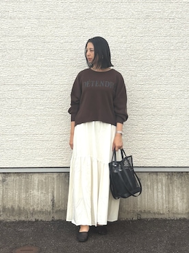 「SENSE OF PLACE by URBAN RESEARCH（センスオブプレイスバイアーバンリサーチ）のアイテム（トートバッグ）」を使った、はやしさん（レディース・161cm）の秋コーディネート