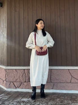 「SENSE OF PLACE by URBAN RESEARCH（センスオブプレイスバイアーバンリサーチ）のアイテム（ブーツ）」を使った、はやしさん（レディース・161cm）の冬コーディネート