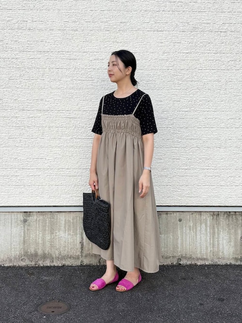 セール】シャーリングキャミワンピース（ワンピース）｜ITEMS