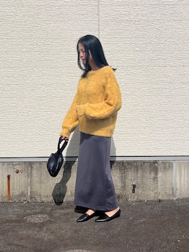 「ITEMS URBANRESEARCH（アイテムズ アーバンリサーチ）のミックスシャギーニット（ニット/セーター）」を使った、はやしさん（レディース・161cm）の秋コーディネート
