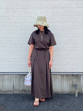 「PENDLETON（ペンドルトン）のアイテム（バッグ）」を使った、はやしさん（レディース・161cm）の夏コーディネート