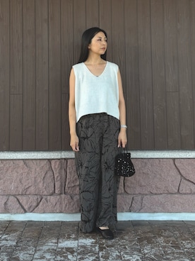 「スパンコール」｜「アイテム（パンツ）」を使った、はやしさん（レディース・161cm）の秋コーディネート