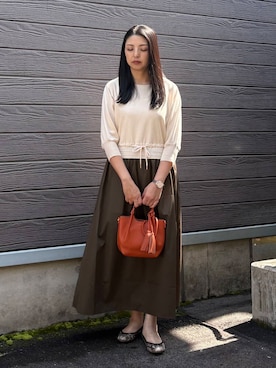 「初夏のお出掛けコーデ」｜「アイテム（バレエシューズ）」を使った、はやしさん（レディース・161cm）の春コーディネート