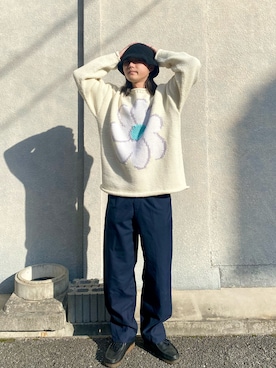 「Yohji Yamamoto（ヨウジヤマモト）のアイテム（スラックス）」を使った、asaさん（メンズ・180cm）の春コーディネート