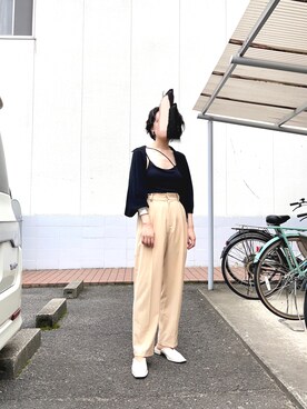 「CLANE（クラネ）のアイテム（キャミソール）」を使った、T.さん（レディース・165cm）の夏コーディネート