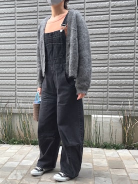 「アイテム（サロペット/オーバーオール）」を使った、ｺﾈﾘさん（レディース・160cm）の秋コーディネート