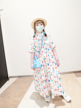 「Balanciagaのアイテム」を使った、cindyさん（レディース・148cm）の夏コーディネート
