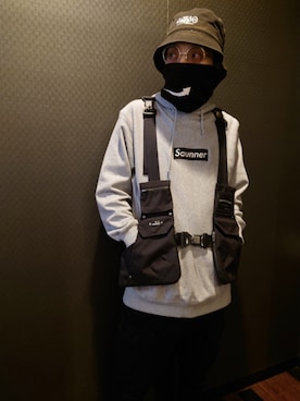 「アイテム（帽子）」を使った、MSFMさん（メンズ・177cm）の冬コーディネート