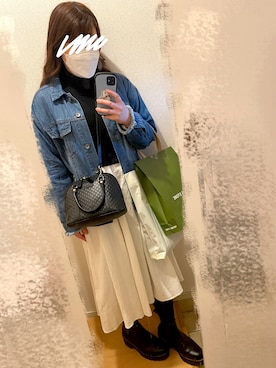 「w closet（ダブルクローゼット）のアイテム（ジャケット/アウター）」を使った、あべちゃんさん（レディース・160cm）の春コーディネート