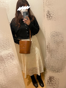 「セリーヌ」｜「アイテム（ブーツ）」を使った、あべちゃんさん（レディース・160cm）の春コーディネート