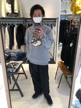 「Maison Kitsune（メゾンキツネ）のアイテム」を使った、motohisaさん（メンズ・176cm）の秋コーディネート