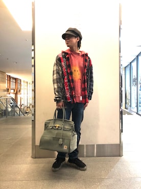 「ROYAL FLASH（ロイヤルフラッシュ）のアイテム（スニーカー）」を使った、motohisaさん（メンズ・176cm）の夏コーディネート