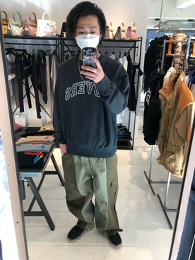 「ISAMU KATAYAMA BACKLASH（イサムカタヤマバックラッシュ）のアイテム（トップス）」を使った、motohisaさん（メンズ・176cm）の秋コーディネート