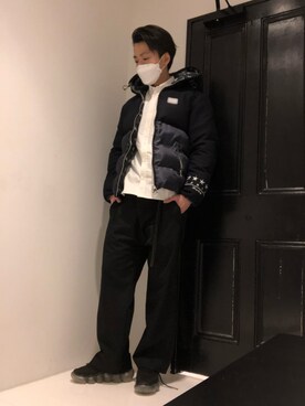 「muta（ムータ）のアイテム（ブルゾン）」を使った、motohisaさん（メンズ・176cm）の冬コーディネート