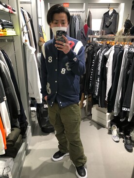 「muta（ムータ）のアイテム（ブルゾン）」を使った、motohisaさん（メンズ・176cm）の冬コーディネート