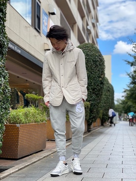 「1piu1uguale3 RELAX（ウノピュウノウグァーレトレリラックス）のアイテム（パンツ）」を使った、motohisaさん（メンズ・176cm）の秋コーディネート