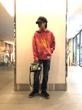 「ROYAL FLASH（ロイヤルフラッシュ）のアイテム（スニーカー）」を使った、motohisaさん（メンズ・176cm）の夏コーディネート