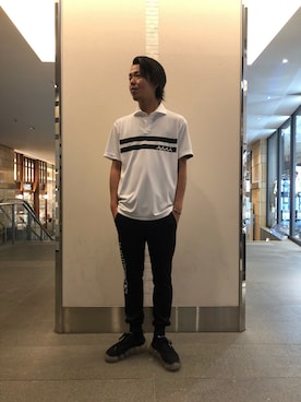 「ROYAL FLASH（ロイヤルフラッシュ）のアイテム（スニーカー）」を使った、motohisaさん（メンズ・176cm）の夏コーディネート