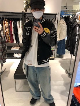 「STUD MUFFIN」｜「アイテム（ブルゾン）」を使った、motohisaさん（メンズ・176cm）の秋コーディネート