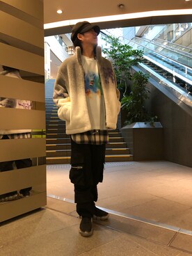 「ROYAL FLASH（ロイヤルフラッシュ）のアイテム（ジャケット/アウター）」を使った、motohisaさん（メンズ・176cm）の冬コーディネート