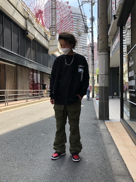 「READYMADE（レディメイド）のアイテム（パンツ）」を使った、motohisaさん（メンズ・176cm）の夏コーディネート