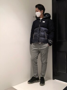 「muta（ムータ）のアイテム（ブルゾン）」を使った、motohisaさん（メンズ・176cm）の冬コーディネート