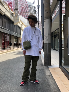 「READYMADE（レディメイド）のアイテム（バッグ）」を使った、motohisaさん（メンズ・176cm）の夏コーディネート