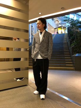 「ROYAL FLASH（ロイヤルフラッシュ）のアイテム（シューズ）」を使った、motohisaさん（メンズ・176cm）の春コーディネート