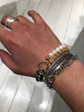 「IN GOLD WE TRUST（インゴールドウィートラスト）のアイテム（アクセサリー）」を使った、motohisaさん（メンズ・176cm）の秋コーディネート