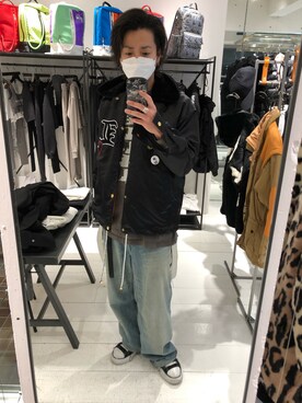 「STUD MUFFIN」｜「アイテム（ブルゾン）」を使った、motohisaさん（メンズ・176cm）の秋コーディネート