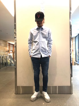 「grounds（グラウンズ）のアイテム（シューズ）」を使った、motohisaさん（メンズ・176cm）の秋コーディネート