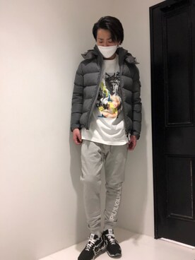「1piu1uguale3 RELAX（ウノピュウノウグァーレトレリラックス）のアイテム（パンツ）」を使った、motohisaさん（メンズ・176cm）の冬コーディネート