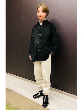 「SCYE BASICS（サイベーシックス）のアイテム」を使った、モリヤさん（レディース・157cm）の秋コーディネート