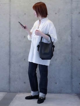 「DHOLIC（ディーホリック）のアイテム（ローファー）」を使った、ちぃーさん（レディース・161cm）の夏コーディネート