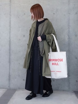 「ANGIE（アンジー）のアイテム（モッズコート）」を使った、ちぃーさん（レディース・161cm）の秋コーディネート